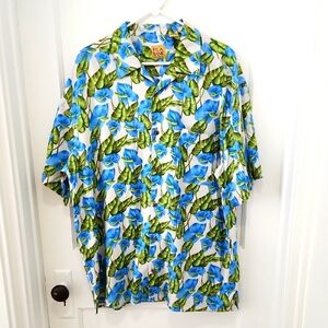 Jos. A. Bank Silk Hawaiian Short Sleeve Shirt Size XXL